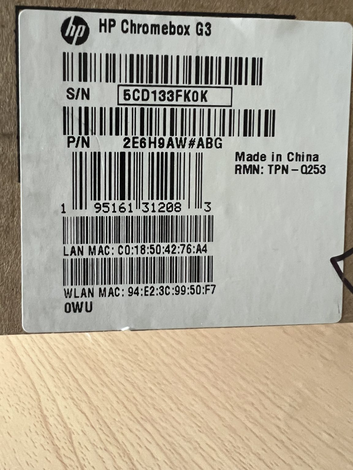 HP CHROMEBOX G3 8GB DDR4 32GB EMMC 2x HDMI Wifi Bluetooth Brand New in Box