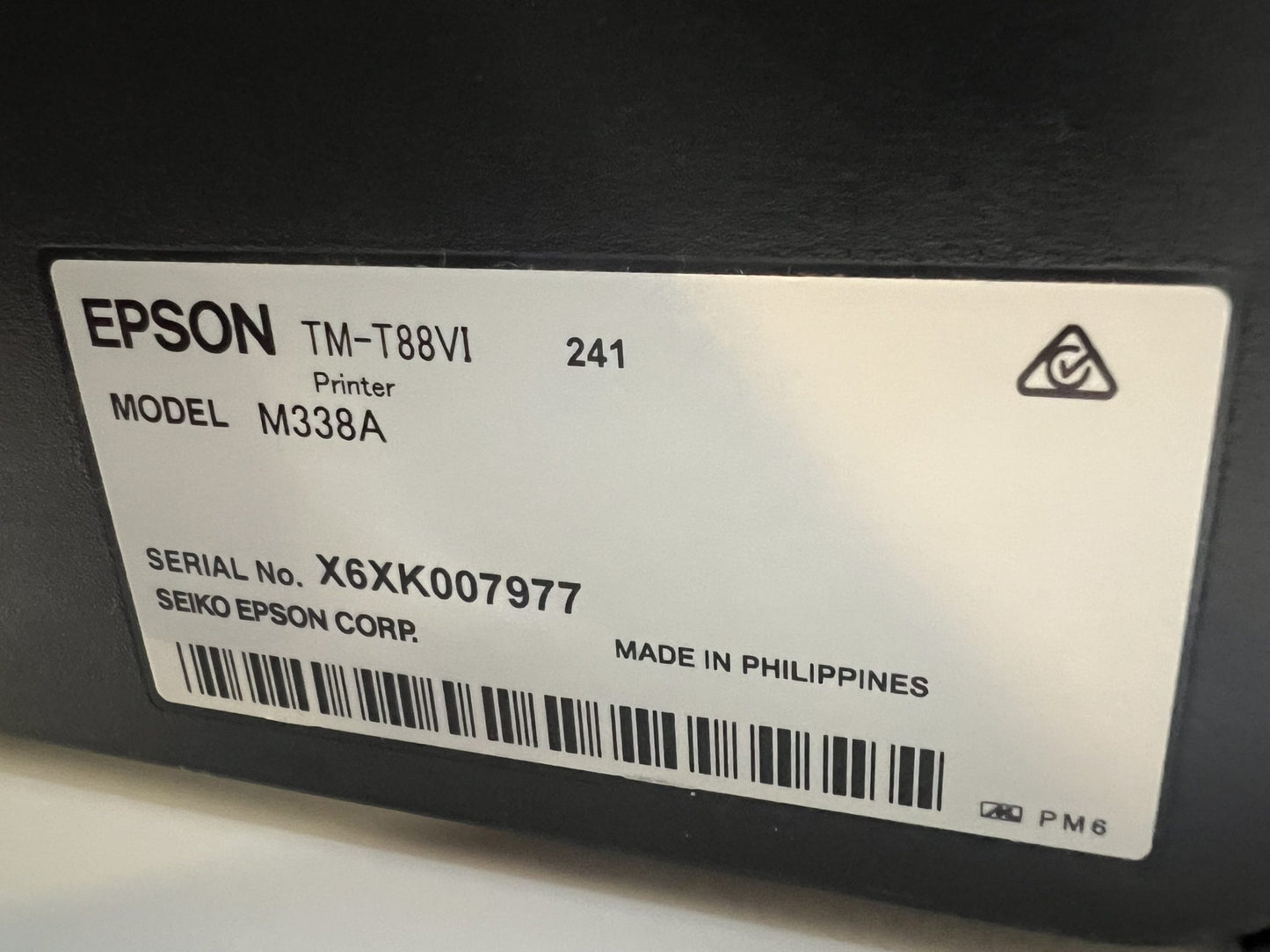 Epson thermal receipt printer TM-T88VI with USB serial Ethernet